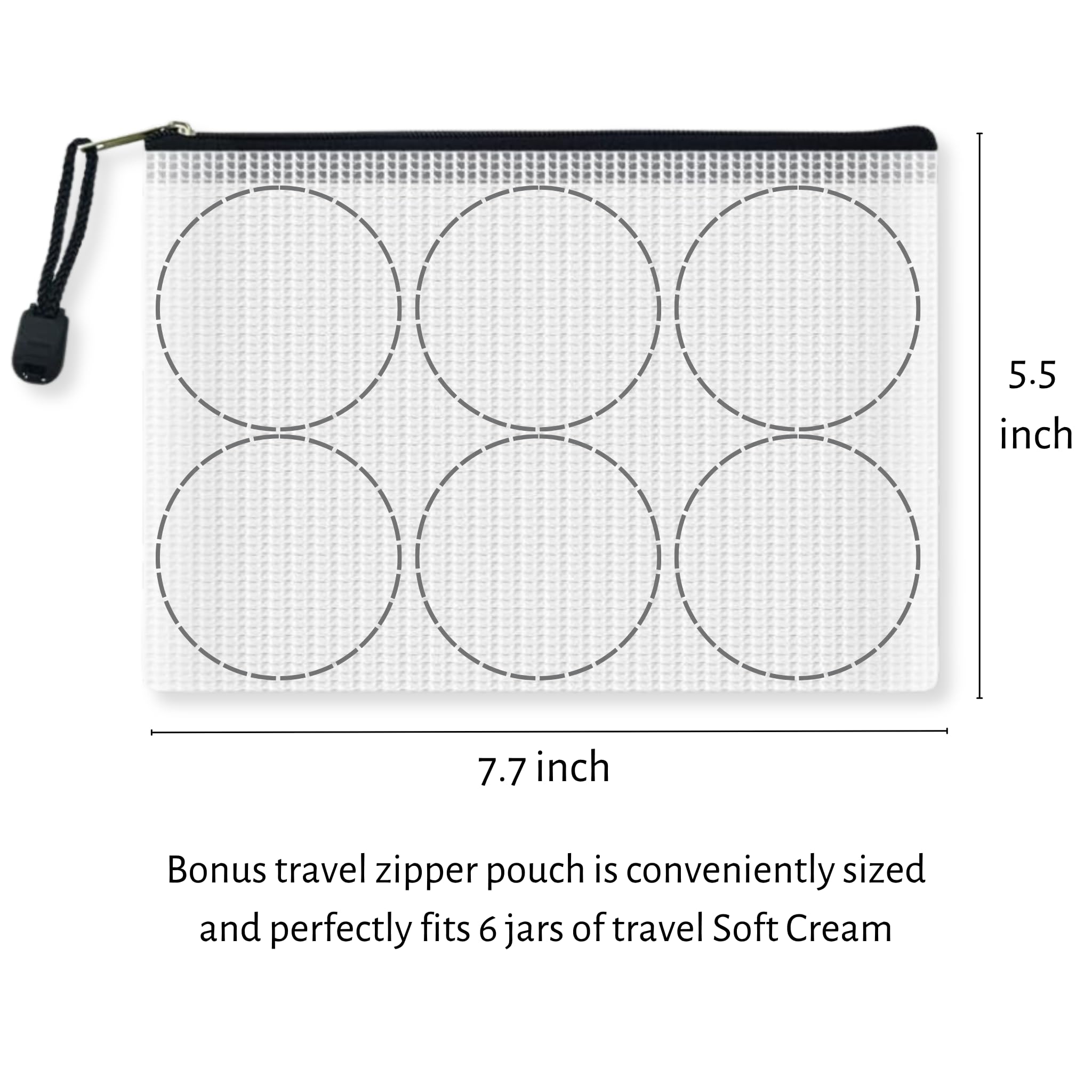 TINY SEED Travel Kit: 6-Pack Nivea Soft Cream (0.84 oz) + Free Zipper Pouch