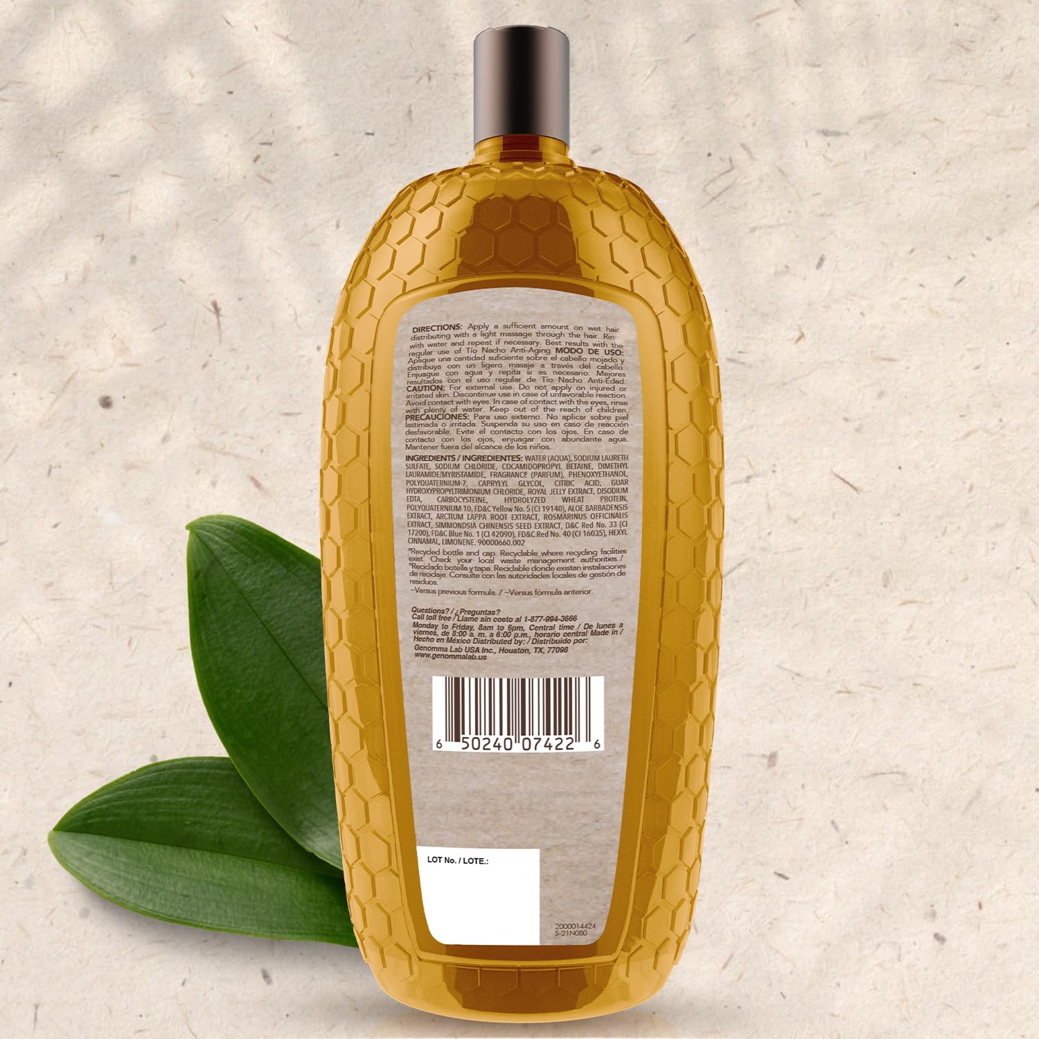 Tio Nacho Anti-Aging Shampoo with Royal Jelly – Strengthening Hair Care, 32 oz