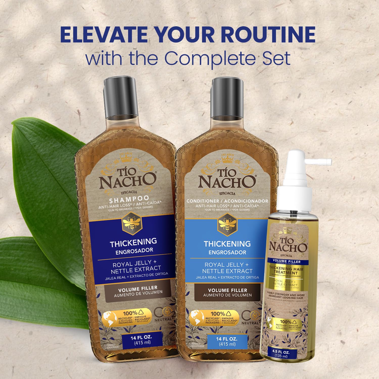 Tio Nacho Thickening Conditioner with Royal Jelly – Volumizing for Fine, Thinning Hair – Paraben & Sulfate Free, 14 oz (3 Pack)