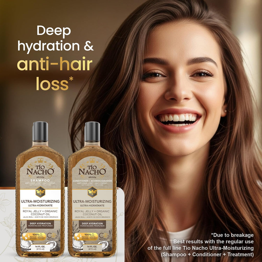 Tio Nacho Ultra-Moisturizing Frizz Control Shampoo & Conditioner Set — Deep Hydration with Organic Coconut Oil & Royal Jelly