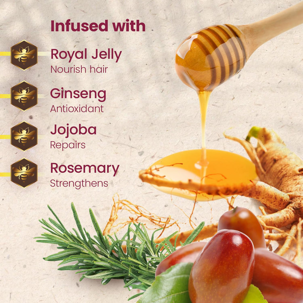 Tio Nacho Ginseng Shampoo with Royal Jelly – Herbal Growth & Nourishment (Pack of 3, 14 fl oz)