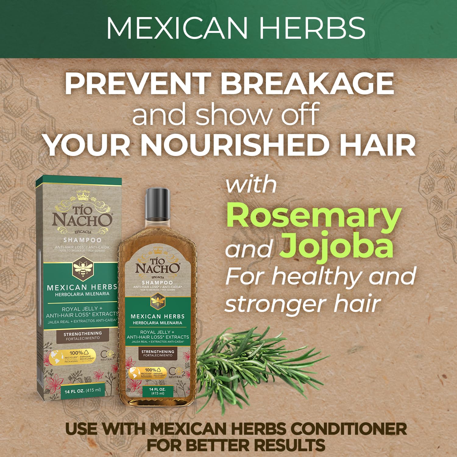 Tio Nacho Family Hair Care Bundle – Royal Baby, Mexican Herbs & Thickening Shampoos (14 oz each)