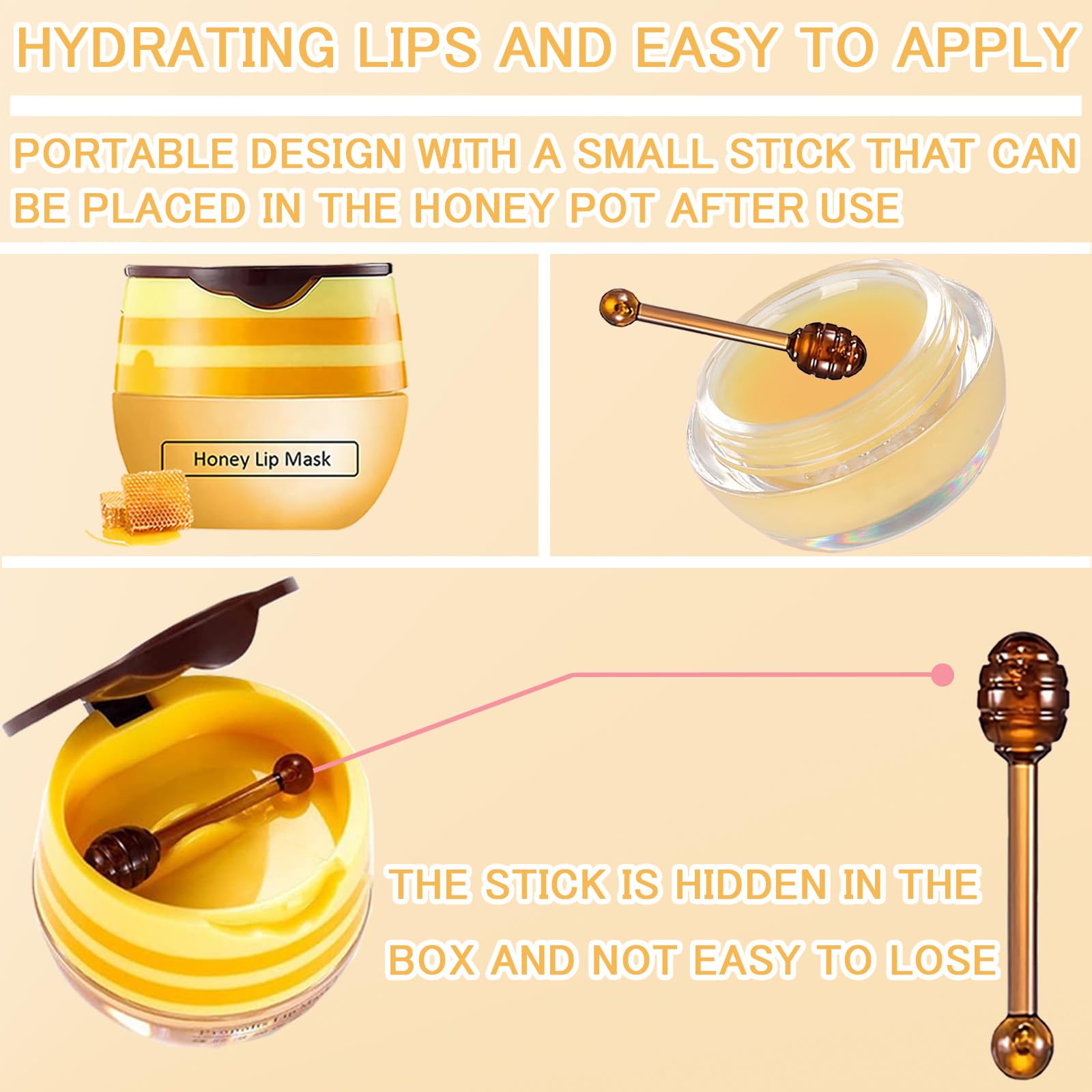 TIRDET 10-Piece Honey Pot Lip Balm Set – Hydrating Lip Care