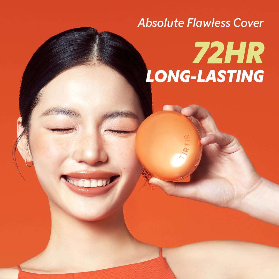 TIRTIR Mask Fit AI Filter Cushion Foundation | AI-Like Semi-Matte Finish, 72H Coverage #13N Fair Ivory