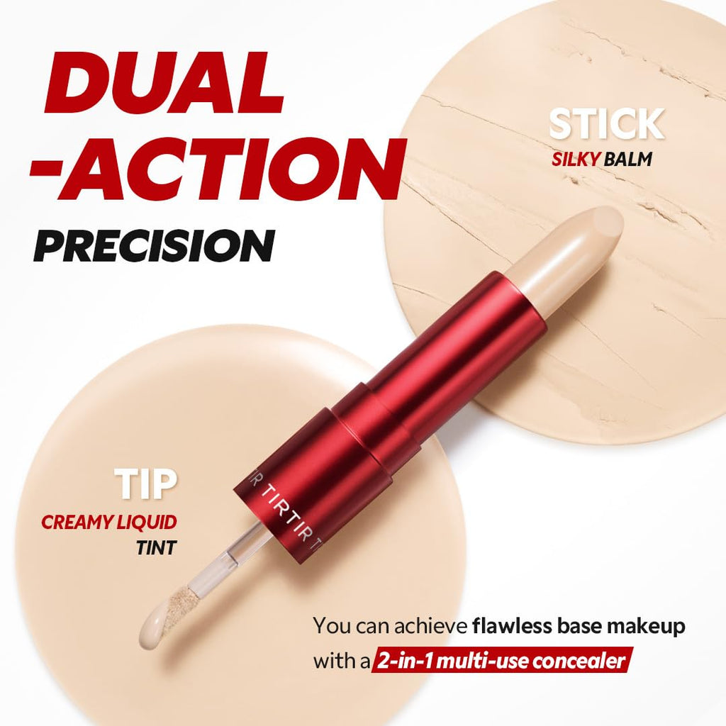 TIRTIR Glide&Hide Concealer 2.5C – Dual Applicators, Hydrating, Crease-Proof