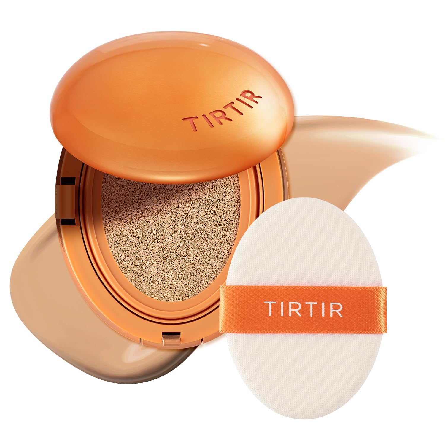 TIRTIR Mini Size Mask Fit AI Filter Cushion Foundation – AI-Like Semi-Matte Finish, 72H Coverage, #25N Mocha, 0.15 fl oz
