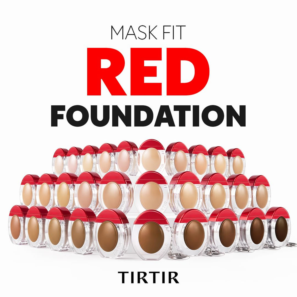 Mini Size TIRTIR Mask Fit Red Foundation – 72H Skin-Fit, Satin Finish, 30 Shade Range, Ivory 21N, 0.34oz