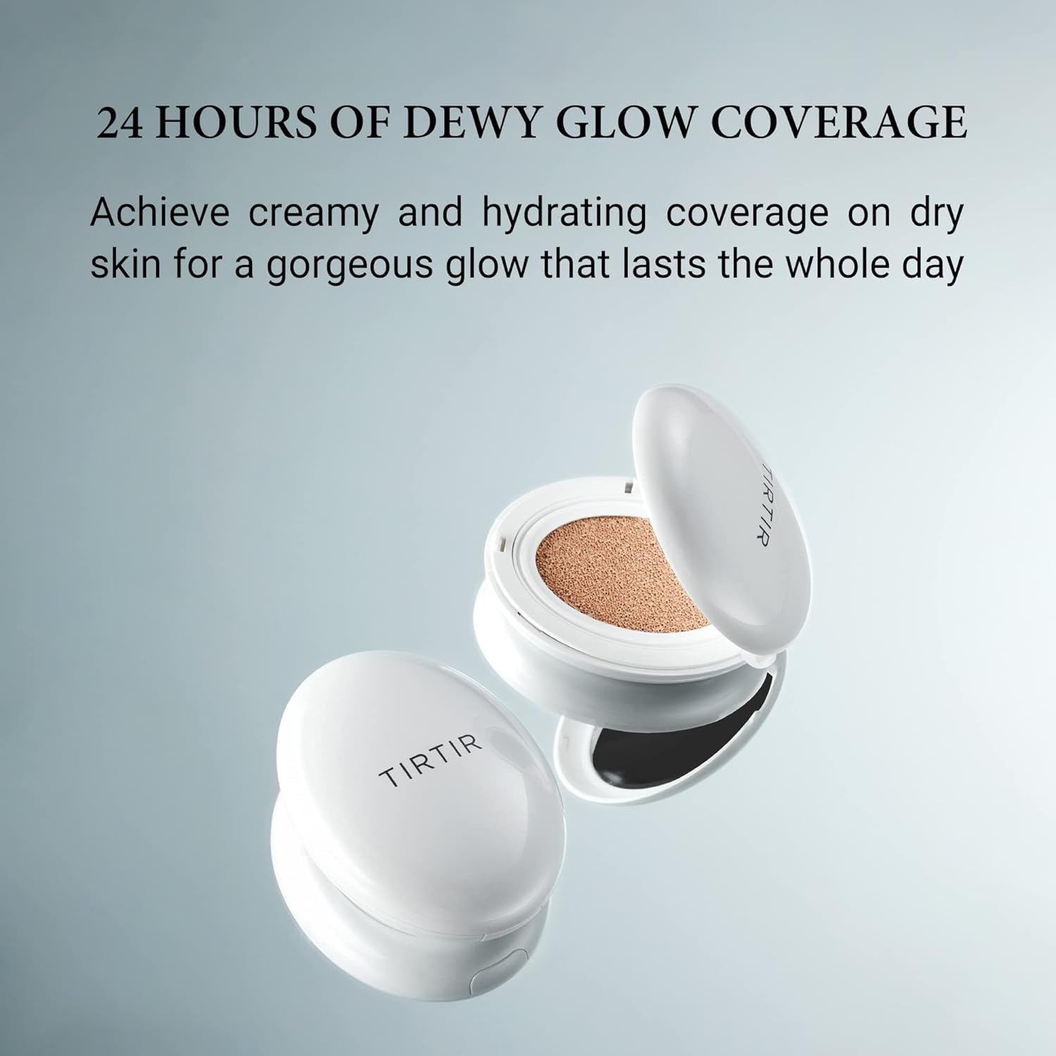 TIRTIR My Glow Cream Cushion | Semi-Glow Hydration, 24-Hour Wear, Ivory #21N