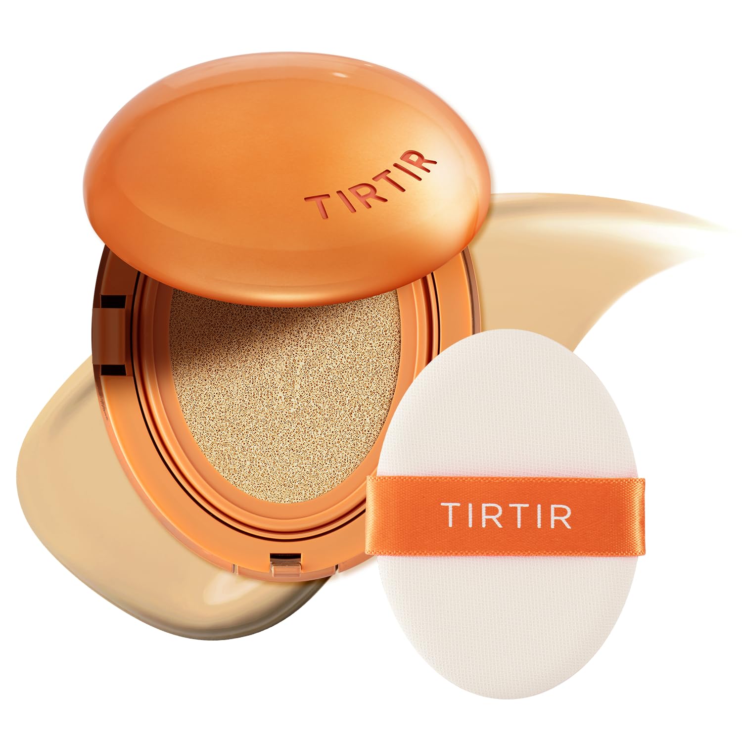 TIRTIR Mask Fit AI Filter Cushion Foundation | Semi-MatteFinish, 72-Hour Coverage, 30 Shades – #24W Soft Beige, 0.63 fl oz