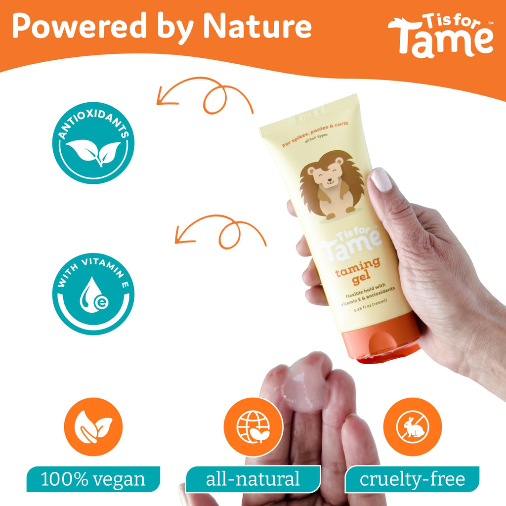 T is for Tame Taming Gel – Gentle Frizz Control for Kids, 2-Pack (3.38 fl oz each)