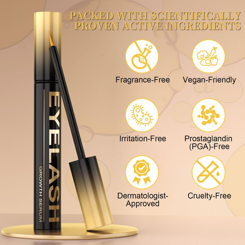 Tistees Lash Serum – Premium Eyelash Growth Serum for Longer, Fuller Lashes (5 mL)