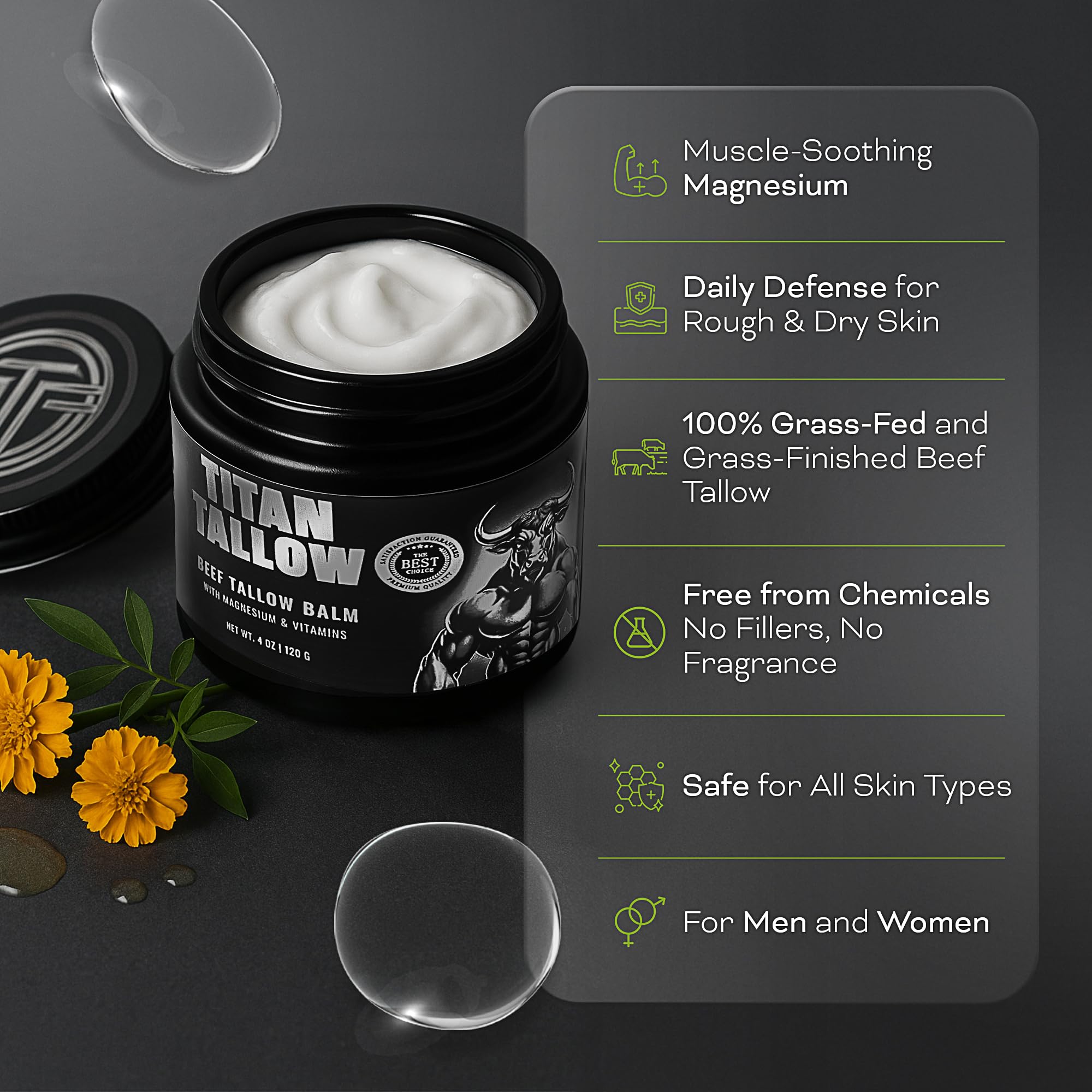 Titan Tallow Beef Tallow Balm with Magnesium – Sleep Support, Muscle Relief & Deep Hydration