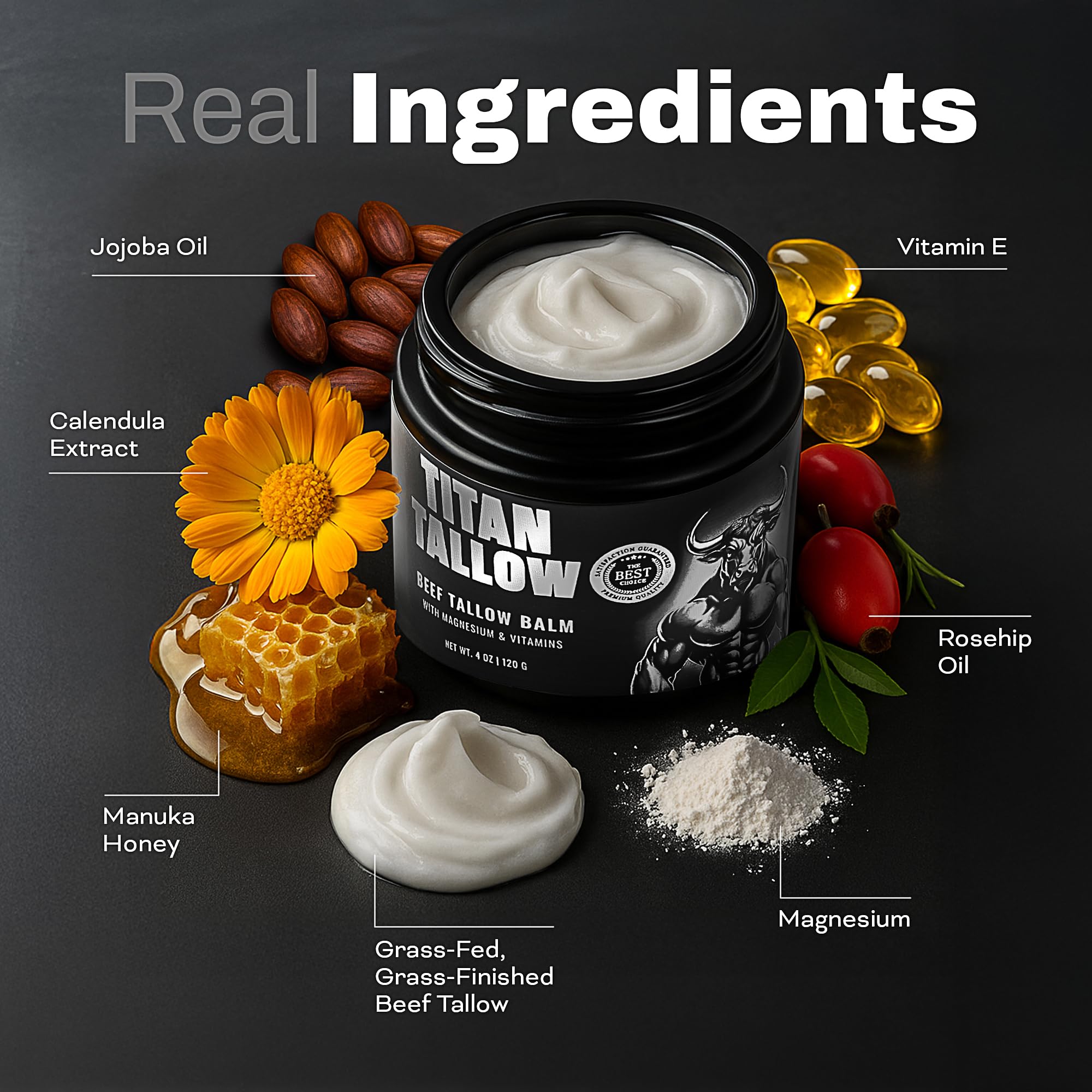 Titan Tallow Beef Tallow Balm with Magnesium – Sleep Support, Muscle Relief & Deep Hydration
