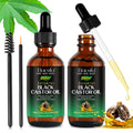 Tiuedu Jamaican Black Castor Oil 2-Pack – 100% Pure Cold-Pressed for Hair Growth, Eyelashes & Skin