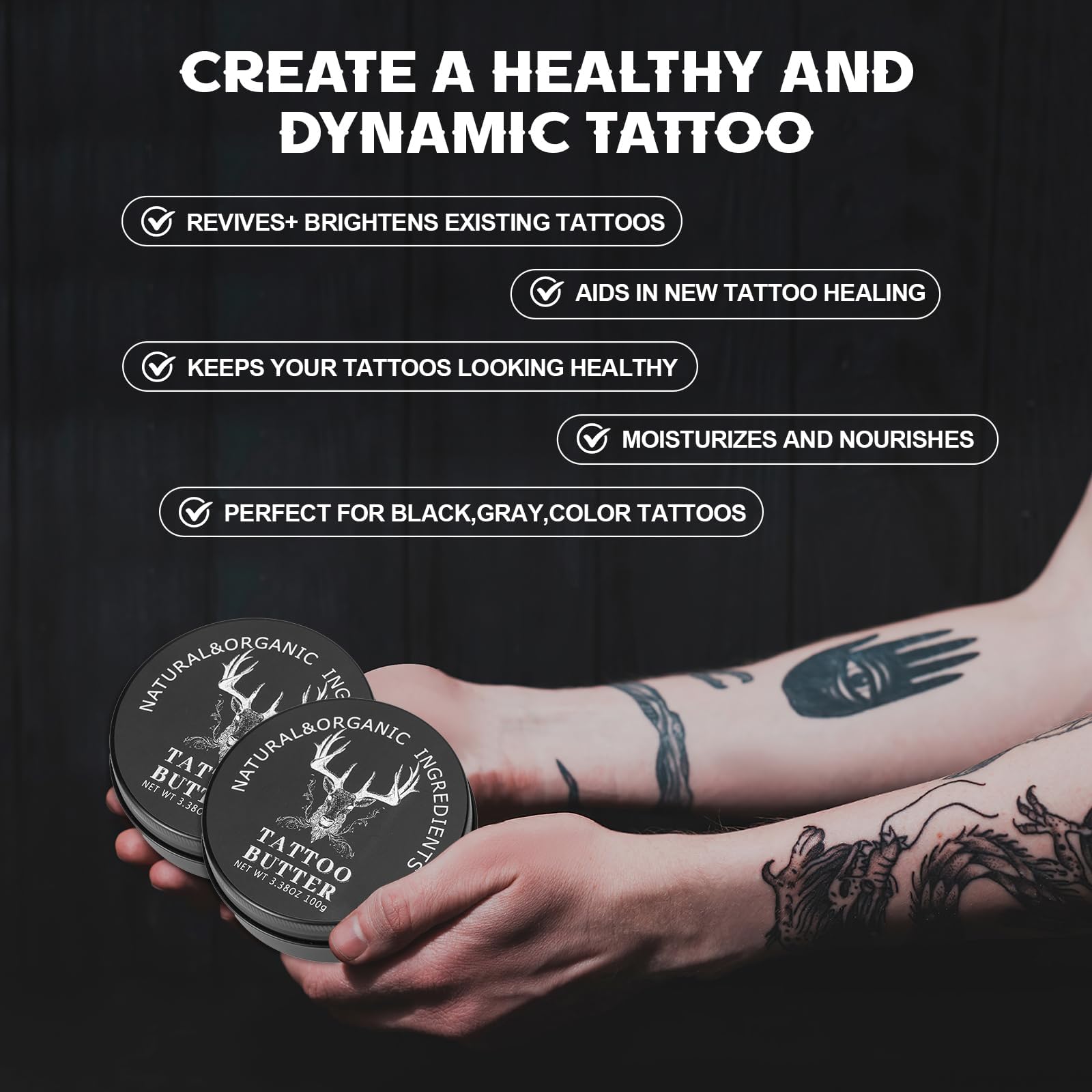 TIUSUTA Tattoo Balm & Aftercare Cream | Color Enhancement & Hydration