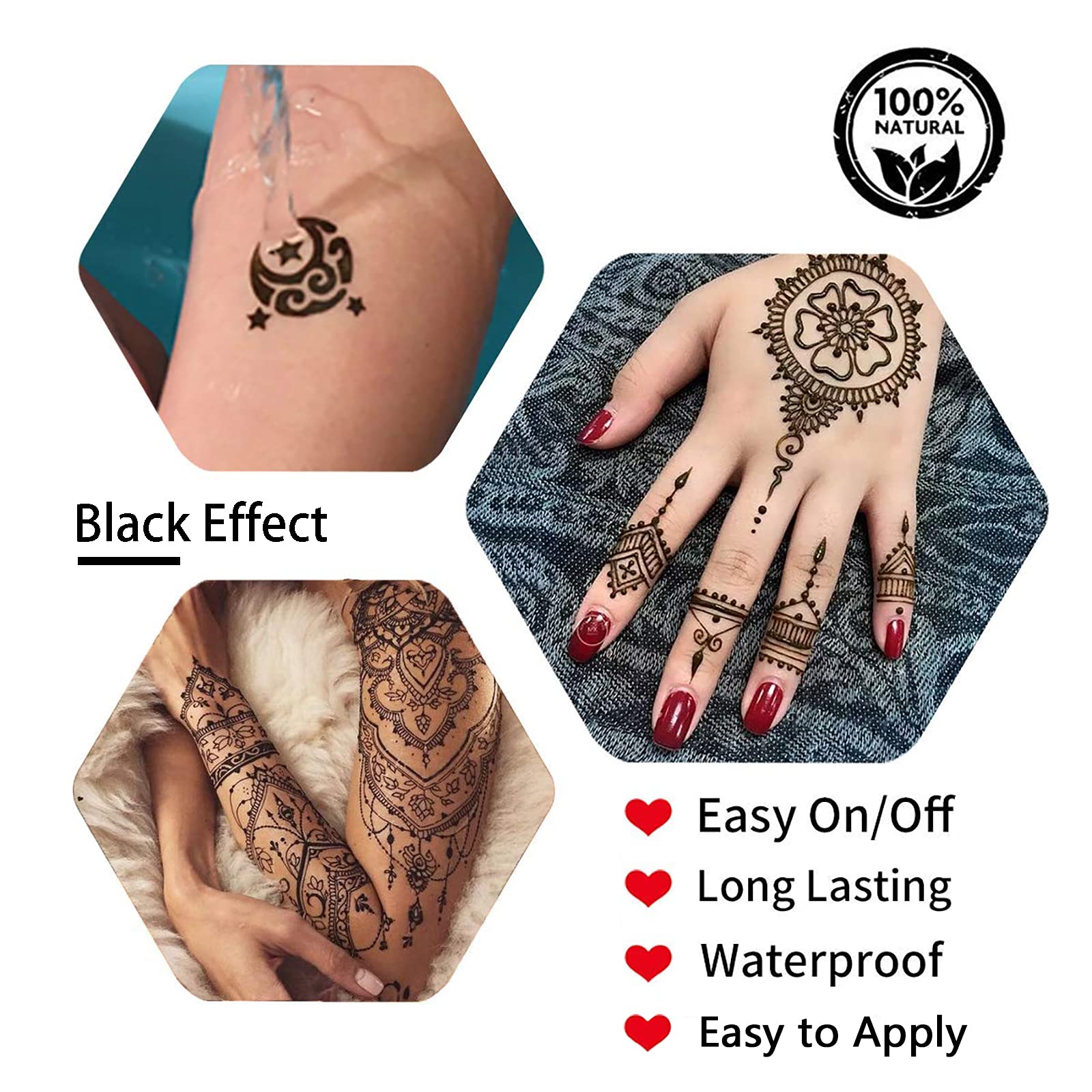 Tizoerly Tattoo Paste Cones – 4-Pack Semi-Permanent Body Art Kit