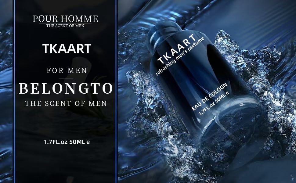 TKAART Cologne for Men – Fresh Lemon Pepper EDT with Cedar Base, 50ml Portable Bottle