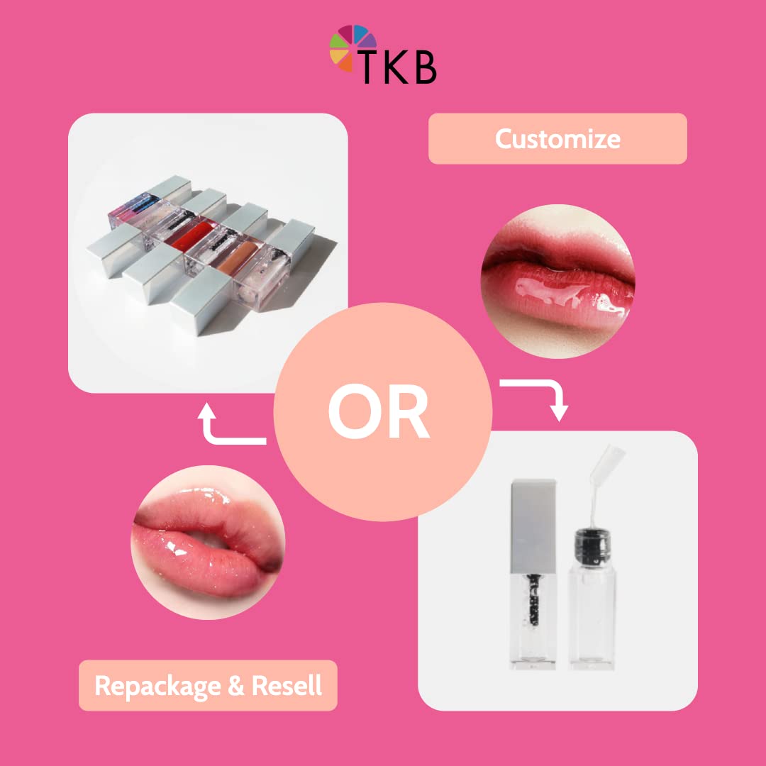 TKB Lip Gloss Base (Flexagel M) – Moisturizing, High Shine, Crystal Clear, Vegan & Cruelty-Free | Made in USA | 15 oz