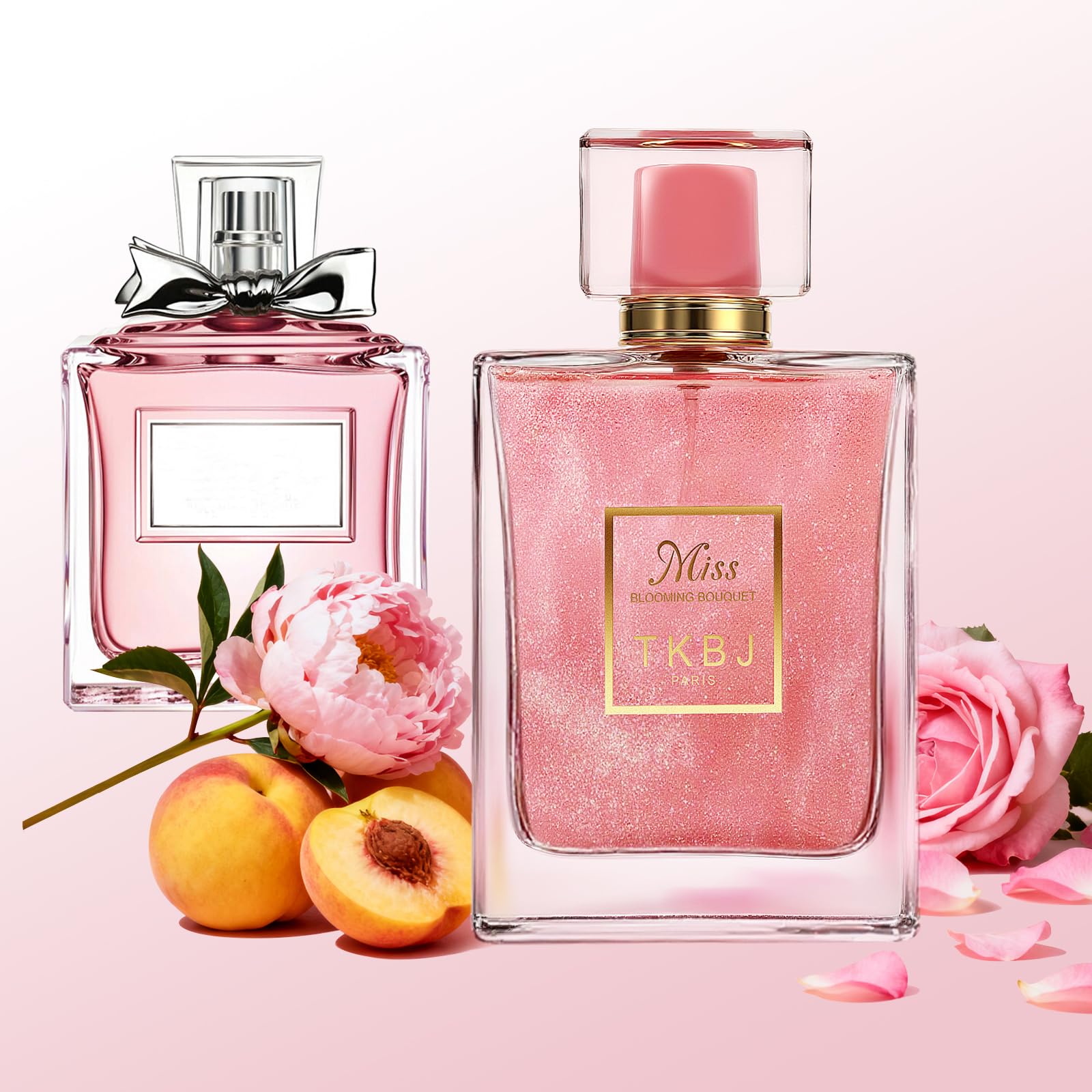 TKBJ Miss Blooming Bouquet Eau de Toilette for Women – Floral Fruity Perfume with Peony & Musk (3.4 oz / 100 ml) Inspired by Dioor