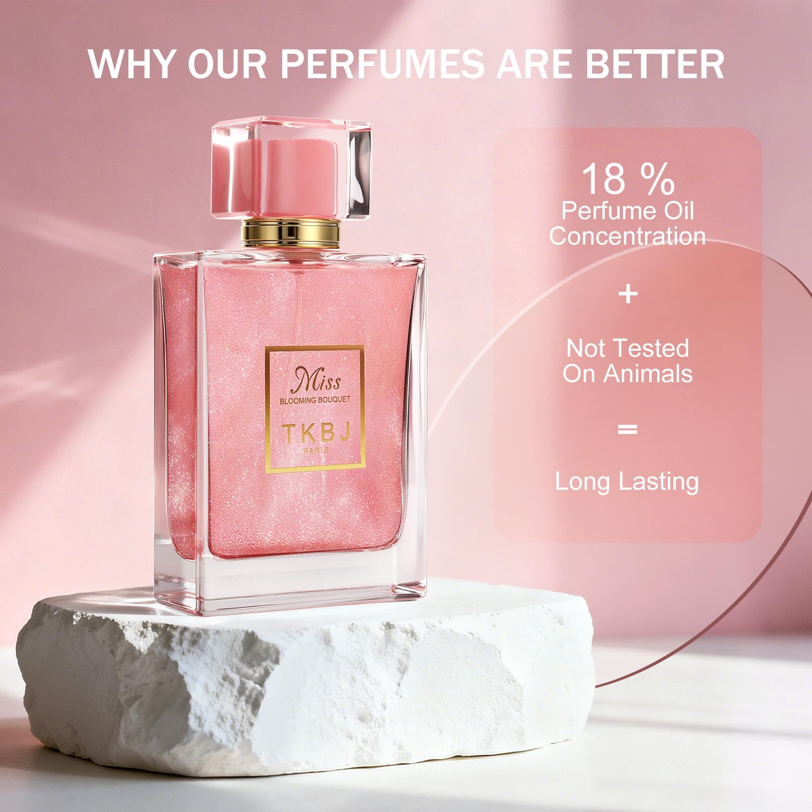 TKBJ Miss Blooming Bouquet Eau de Toilette for Women – Floral Fruity Perfume with Peony & Musk (3.4 oz / 100 ml) Inspired by Dioor