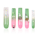 Tmani 10pc Extra Long Handmade Press-On Nails – Diamond Glitter Square Tips