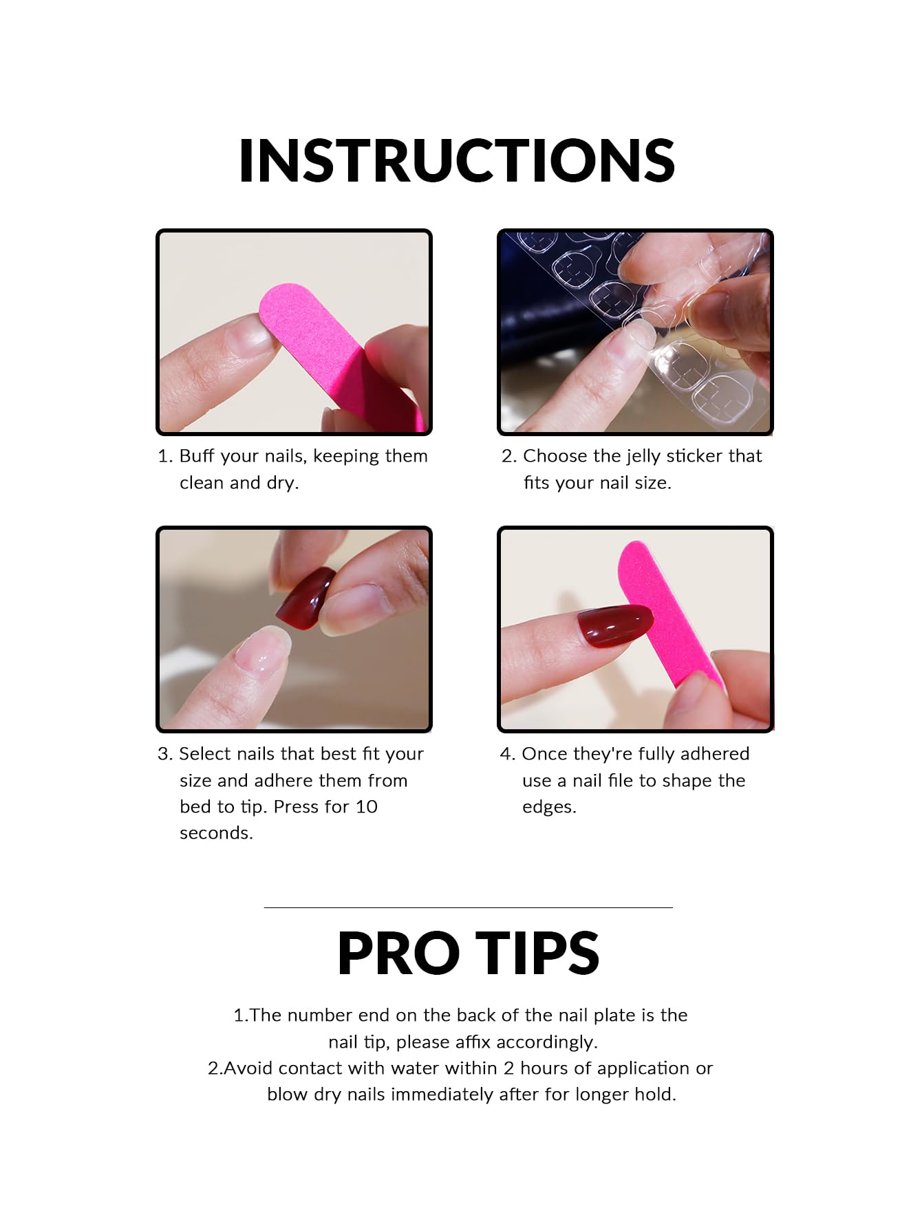 Tmani 10pc Extra Long Handmade Press-On Nails – Ballet Square Tips with Diamond Glitter