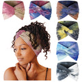 Tobeffect Wide Headbands for Women - Tie-Dye Turban Headbands (6 Pack)