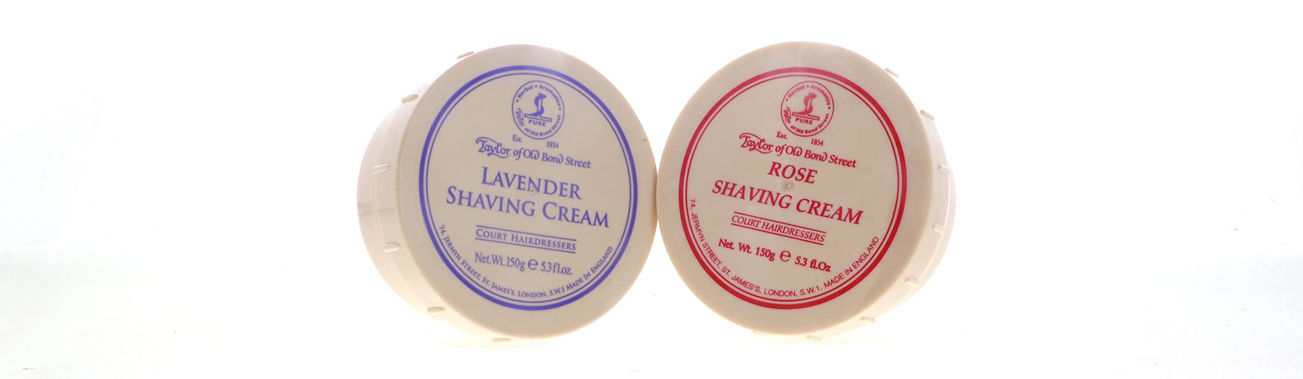 Tobs Taylor of Old Bond Street Shave Cream – 2 Pack (5.3 oz each) Rose & Lavender