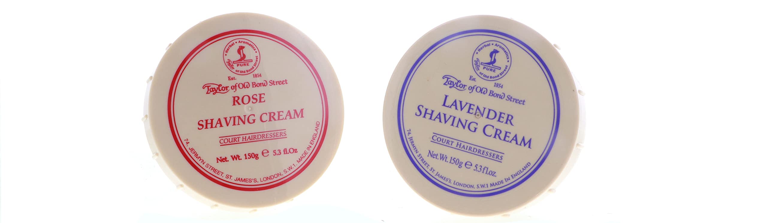 Tobs Taylor of Old Bond Street Shave Cream – 2 Pack (5.3 oz each) Rose & Lavender