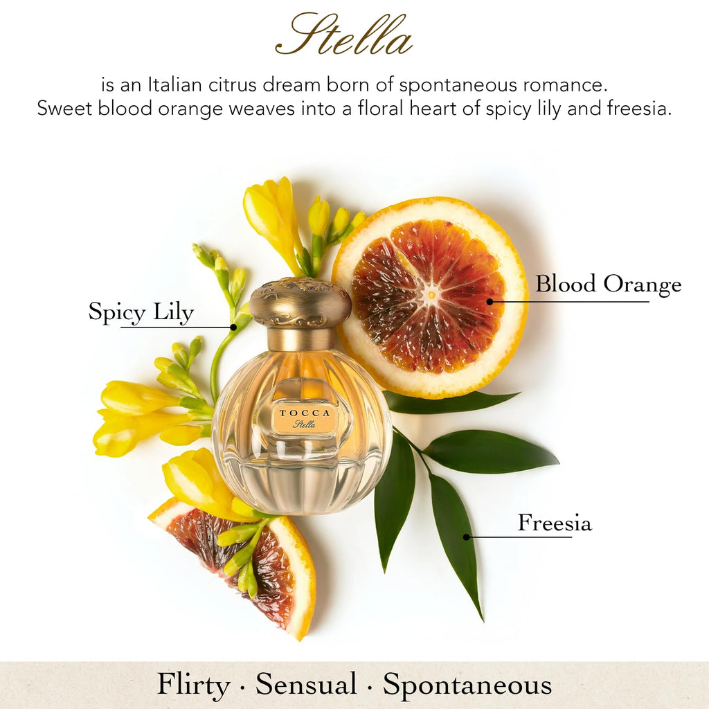 Tocca Stella Perfume Set for Women, 100 ml + 10 ml – Fresh Floral with Blood Orange, Freesia & Spicy Lily