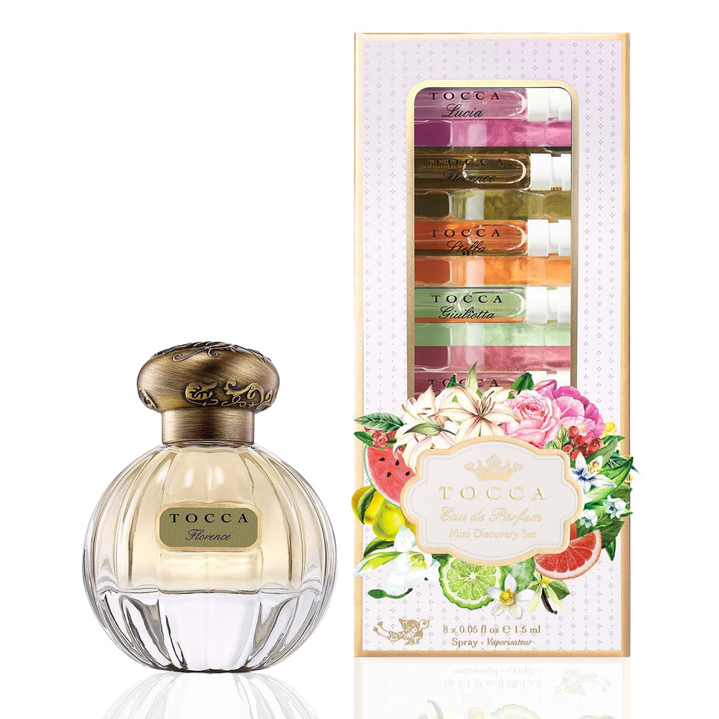 Tocca Florence Women's Perfume 50ml + Mini Discovery Set (8 Travel Sprays)