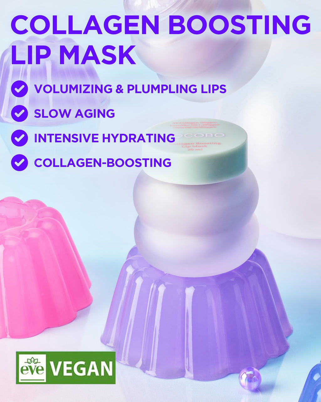 TOCOBO Collagen Lip Mask – Overnight Lip Treatment with Fermented Collagen & Peptide