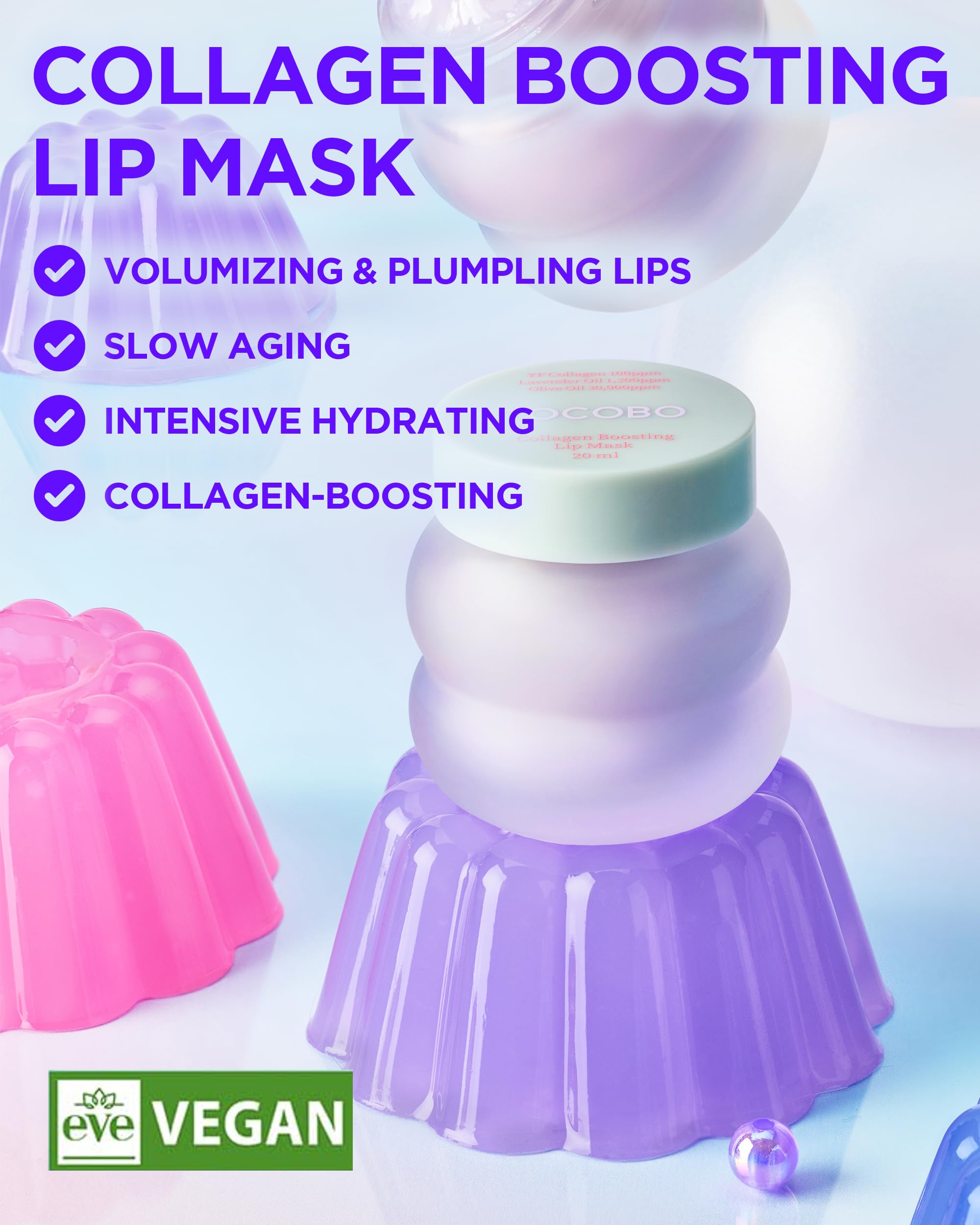 TOCOBO Collagen Lip Mask – Overnight Lip Treatment with Fermented Collagen & Peptide