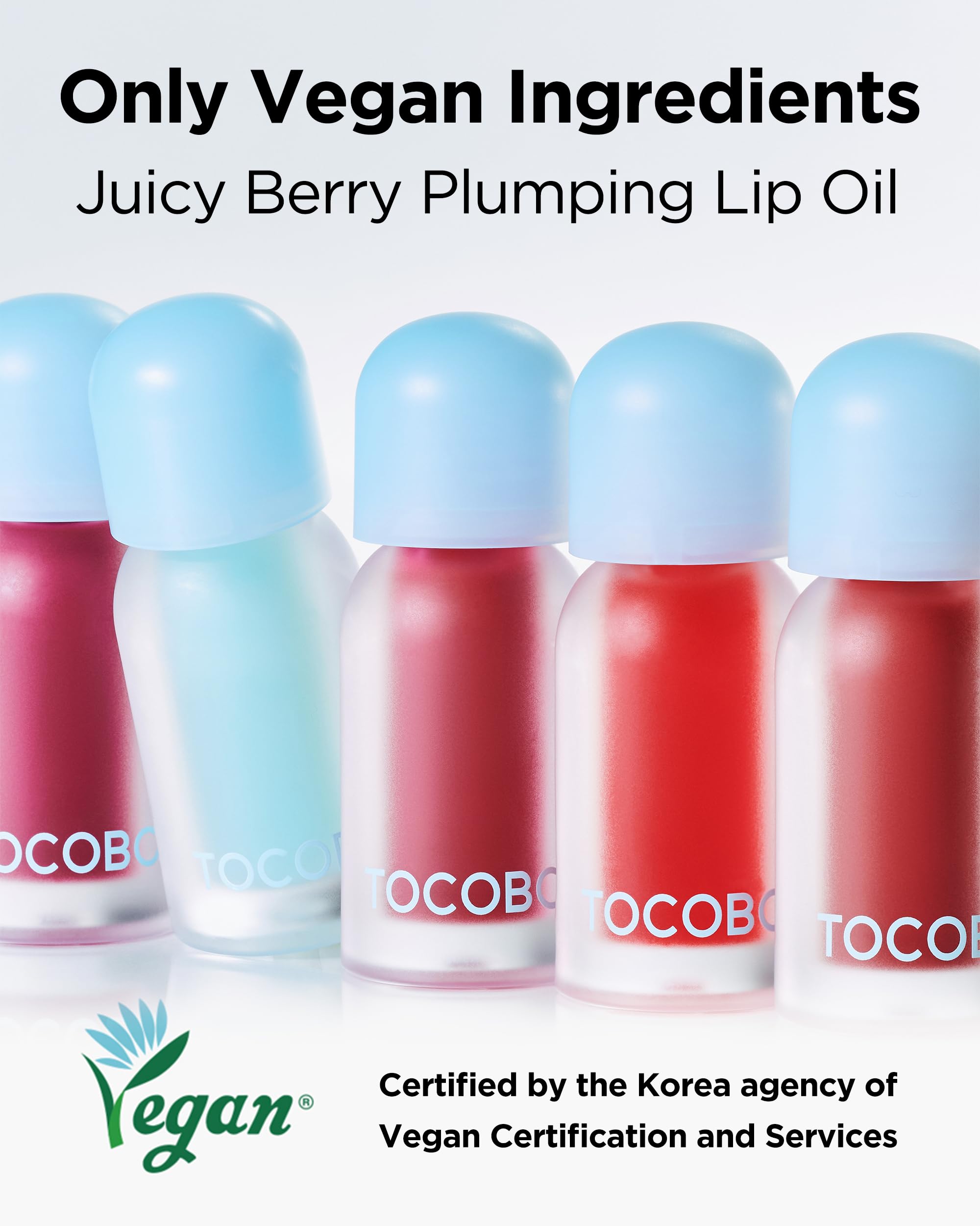 TOCOBO Juicy Berry Plumping Lip Oil 01 Chill Red | Vegan Hydrating Lip Oil