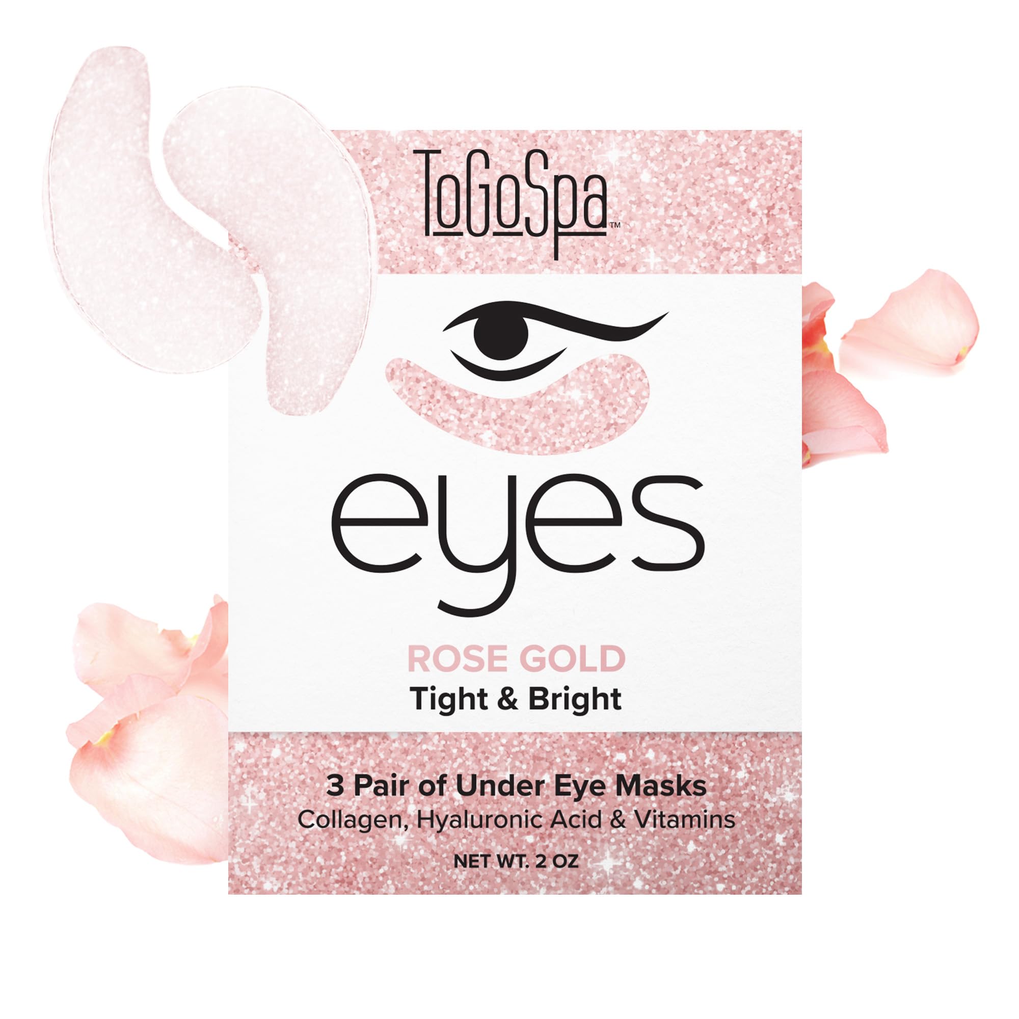 ToGoSpa Rose Gold EYES – Under Eye Repair Masks with 24k Gold