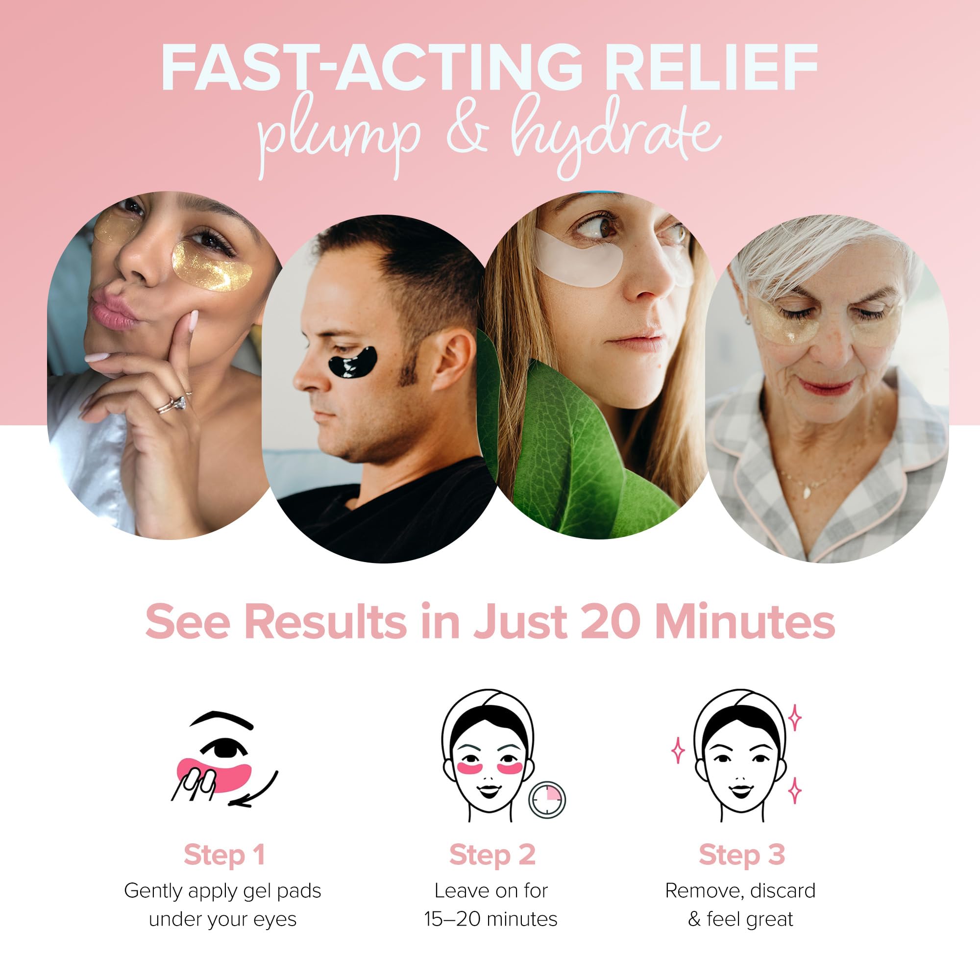 ToGoSpa Rose Gold EYES – Under Eye Repair Masks with 24k Gold