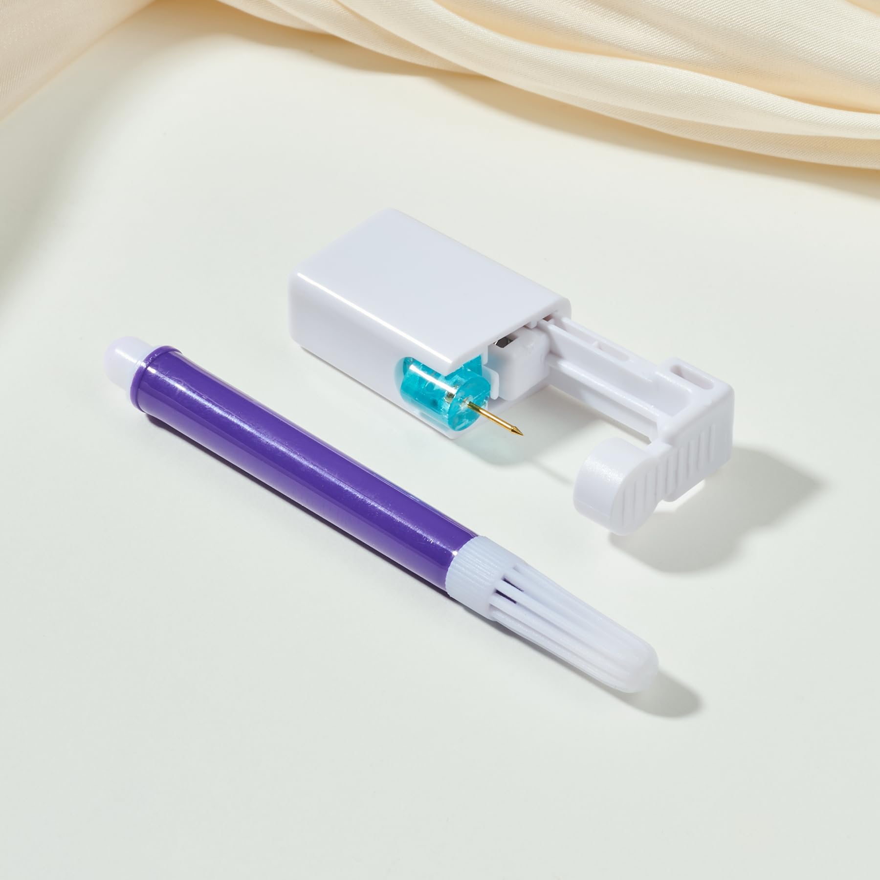 TOKRING Nose Piercing Kit – 2 Pack Self-Piercing Gun with Silver & Gold Nose Studs