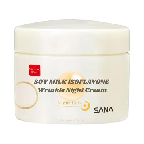 TokyoSuperSale Sana Nameraka Honpo Soy Milk Isoflavone Wrinkle Night Cream – 2 Pack (1.8 oz each)