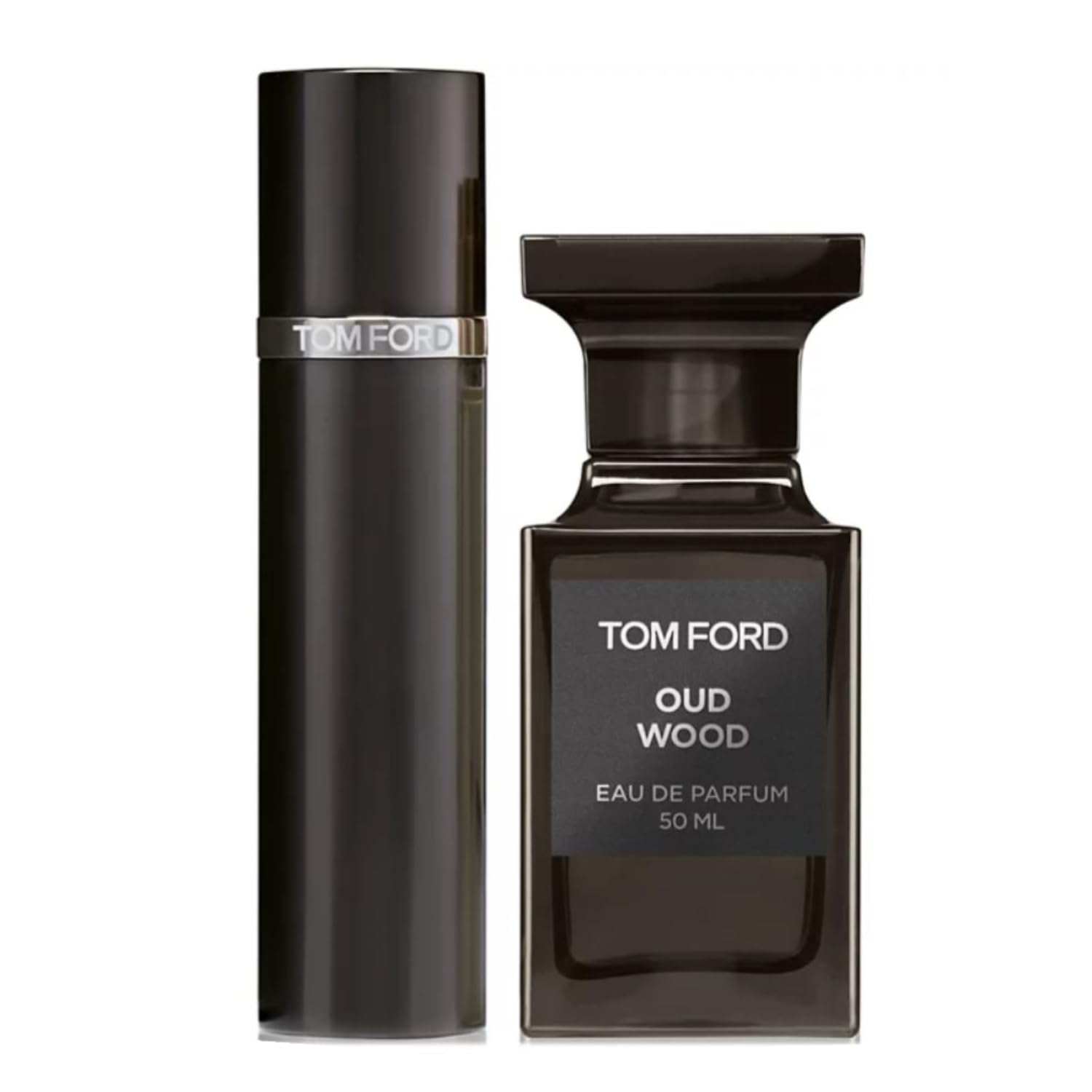 Tom Ford Oud Wood Limited Edition 2-Piece EDP Set – 10ml Travel Spray + 50ml Bottle, New in Box