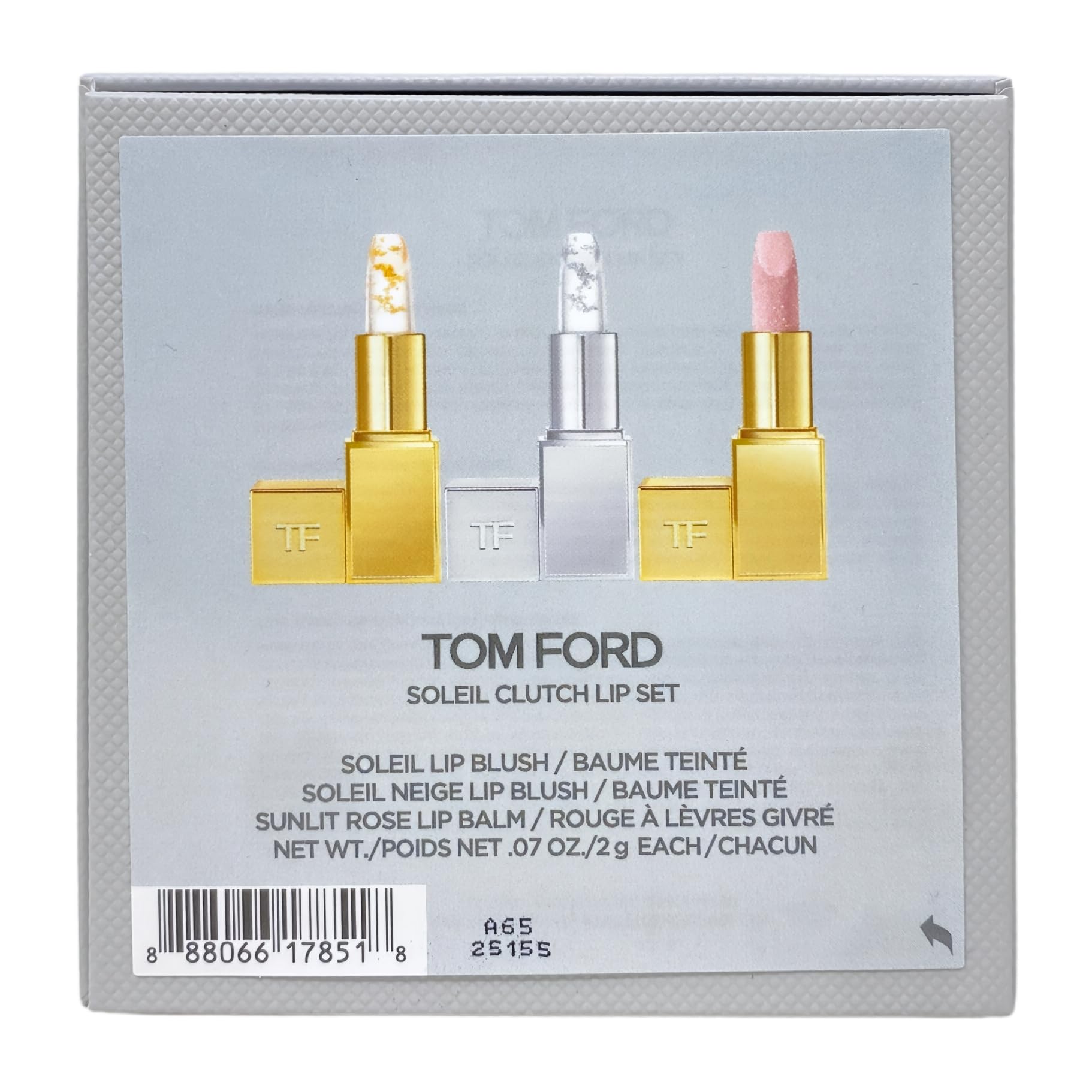 Tom Ford Soleil Clutch Lip Set – Sunlit Rose Lip Balm, Soleil Neige & Soleil Lip Blush (Mini 0.07 oz / 2 g Each)