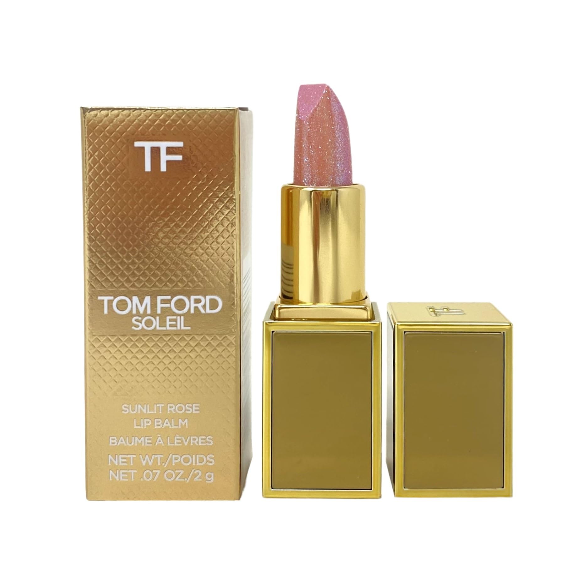 Tom Ford Soleil Sunlit Rose Mini Lip Balm – 01 Sunlit Rosy (Sheer Pink) 0.07 oz / 2 g