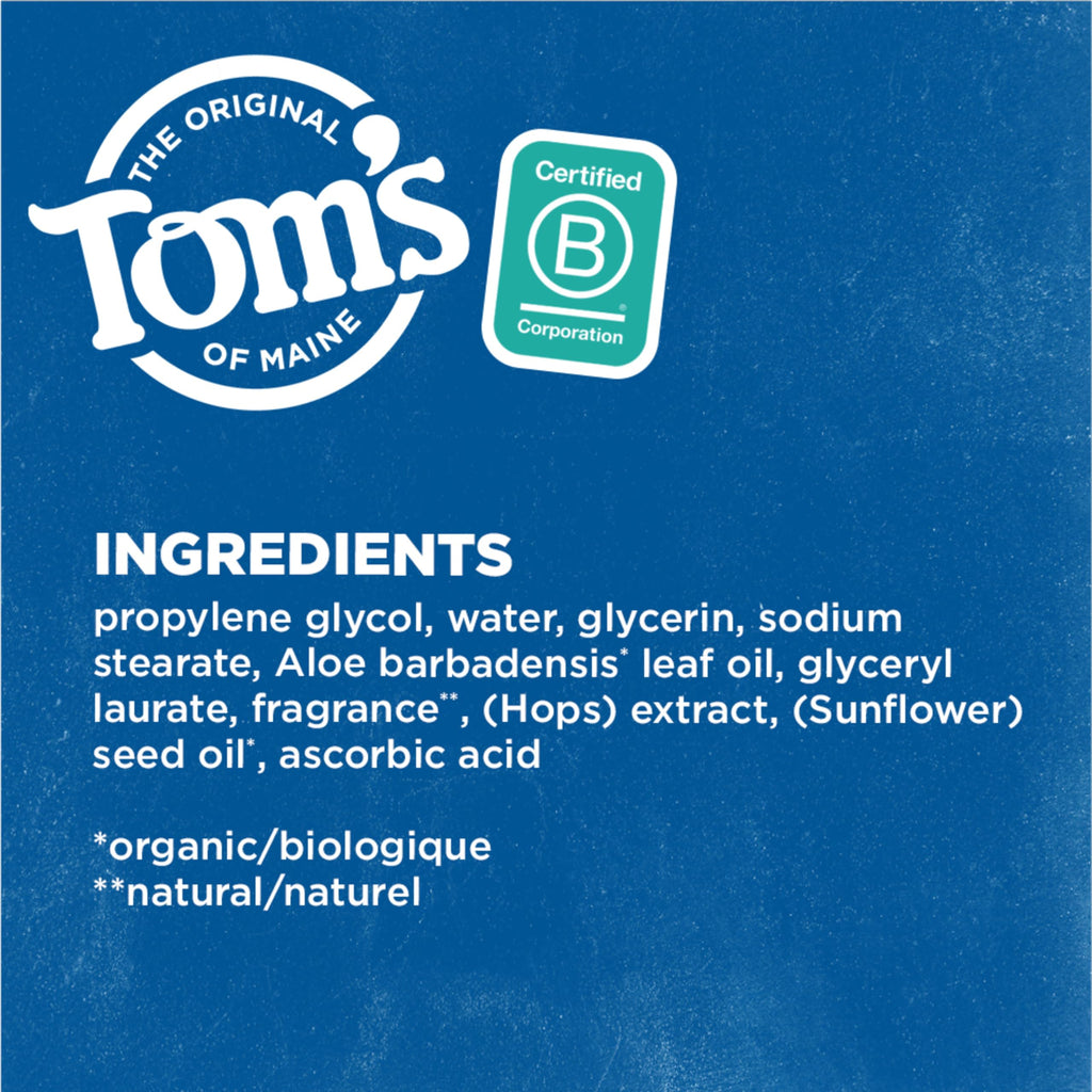 Tom's of Maine Mountain Spring Aluminum-Free Deodorant for Men – 3-Pack (2.8 oz Each)