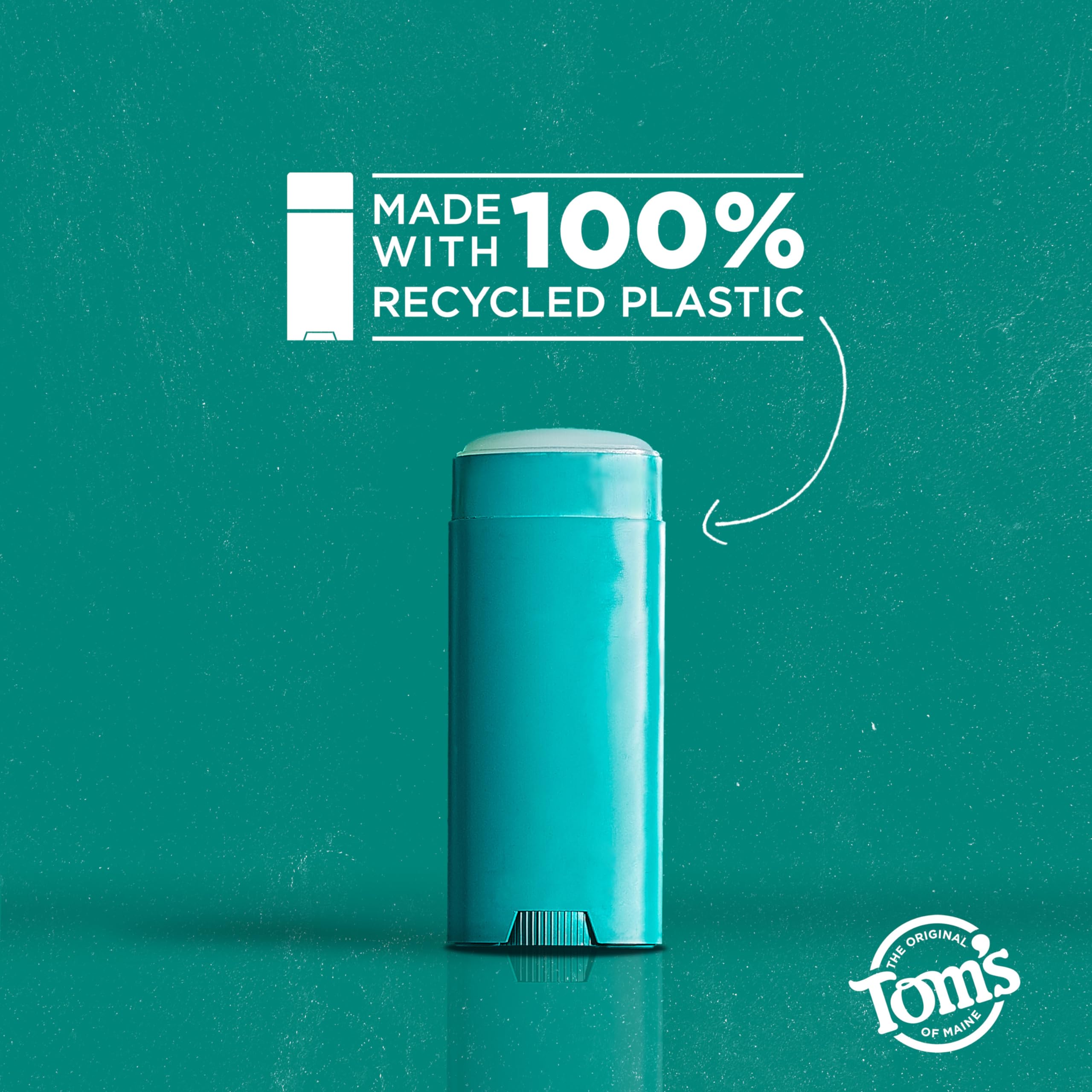 Tom's of Maine Eucalyptus Mint Aluminum-Free Natural Deodorant for Women & Men | Goes on Clear | Odor & Wetness Protection | 3.25 oz (2 Pack)