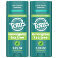 Tom's of Maine Lemongrass Tea Tree Aluminum-Free Deodorant – 2 Pack (3.25 oz)