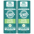 Tom's of Maine North Woods Antiperspirant Deodorant – 48H Odor & Sweat Protection, Patchouli & Lavender, 3.25 oz 2-Pack