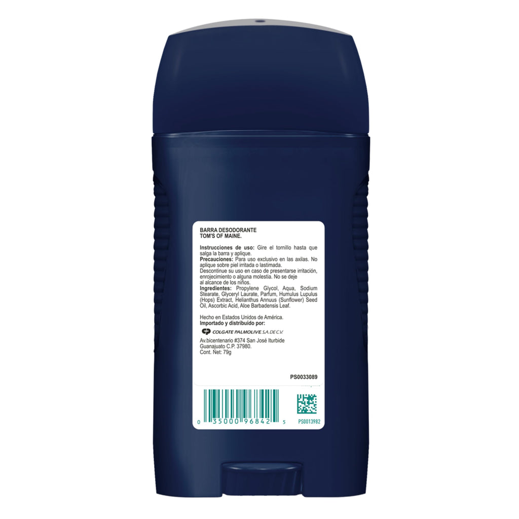 Tom's of Maine Mountain Spring Aluminum-Free Deodorant for Men – 3-Pack (2.8 oz Each)