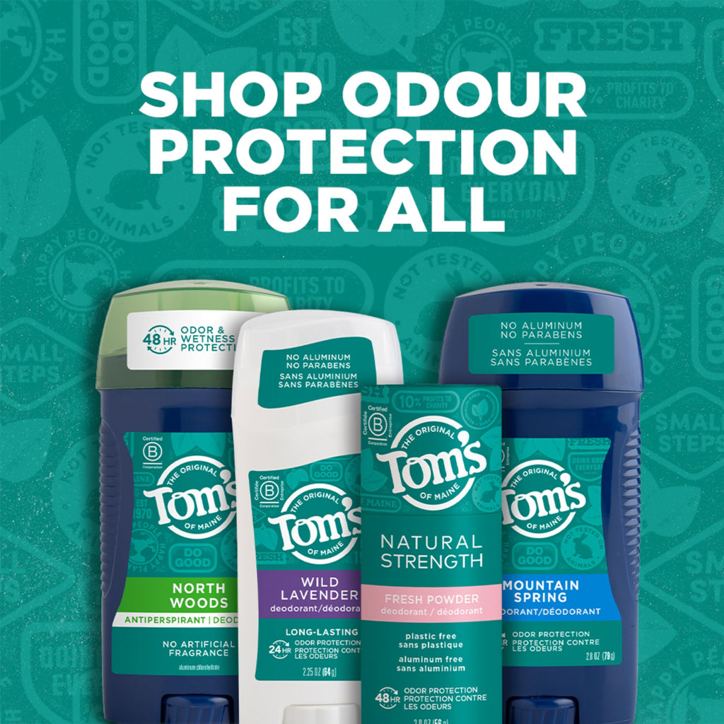 Tom's of Maine Mountain Spring Aluminum-Free Deodorant for Men – 3-Pack (2.8 oz Each)