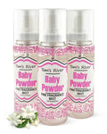 Tom's River Fine Fragrance Body & Hair Mist – Baby Powder Scented (Pack of 3) | 2 fl oz / 60 ml Each