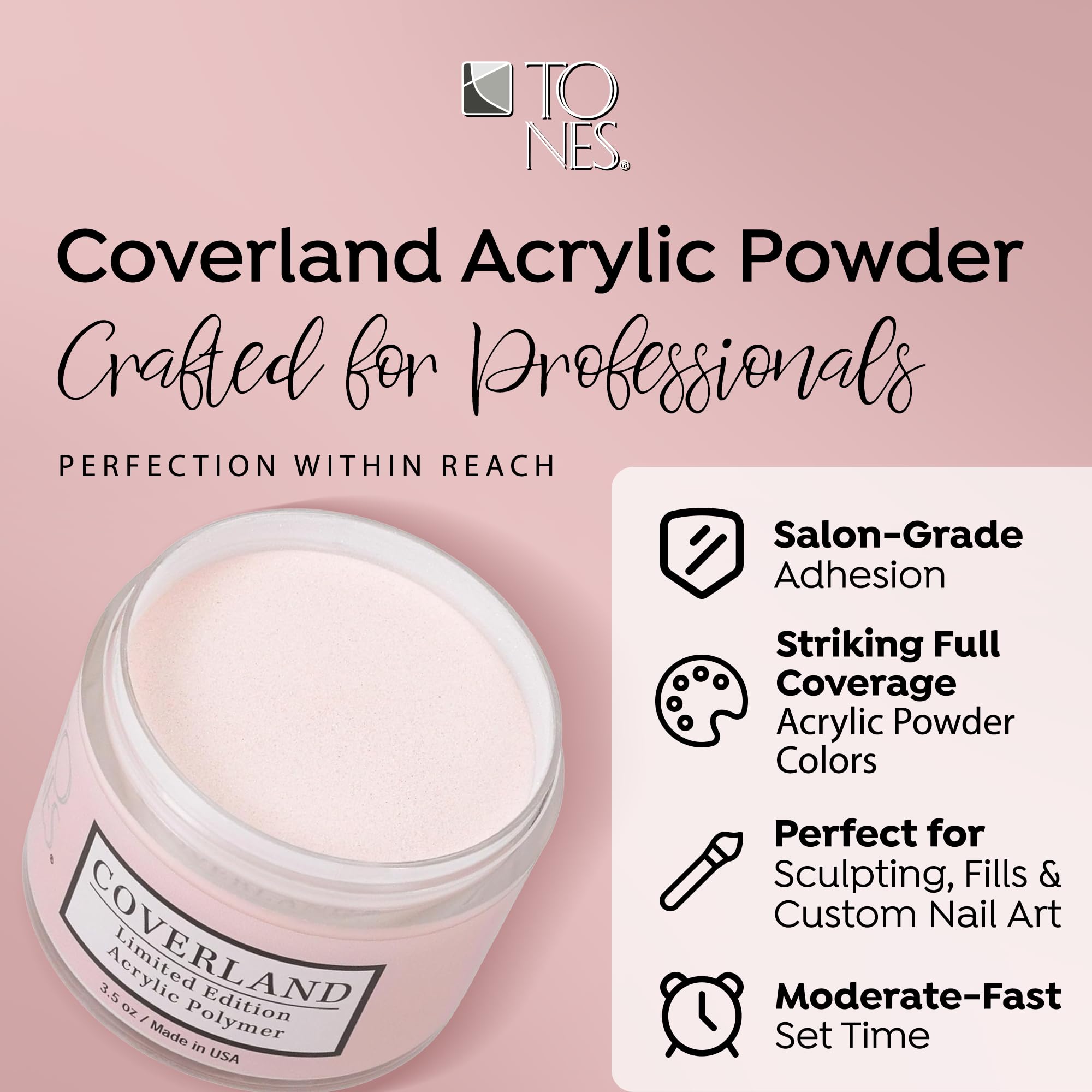 TONES Coverland Dolce Vita 3.5oz Acrylic Powder – Limited Edition