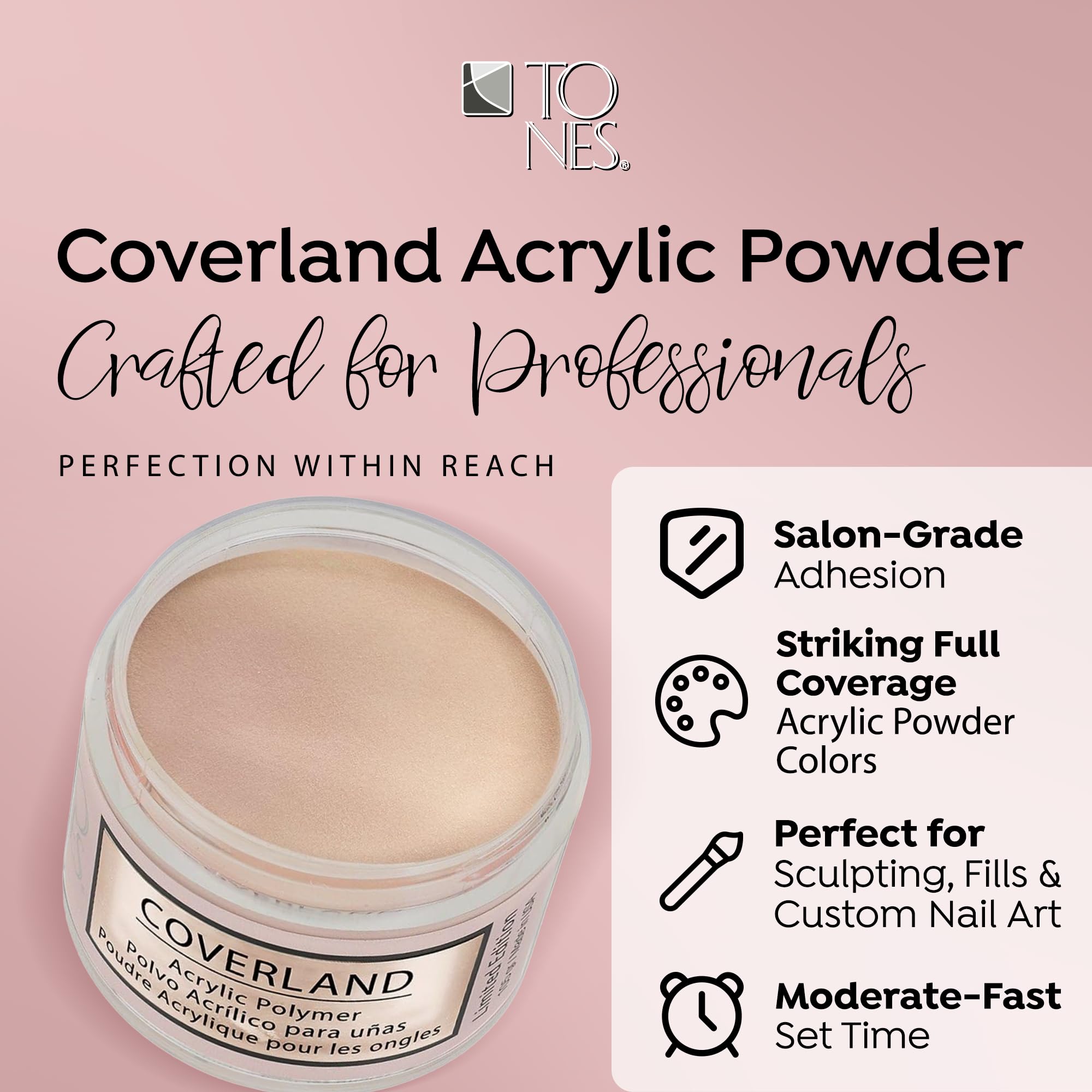 TONES Coverland Acrylic Powder 3.5oz Sugar Cream – Limited Edition